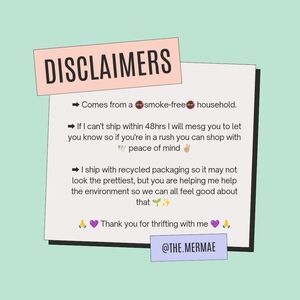 ⚠️Disclaimers! Some info about what my closet is all about.